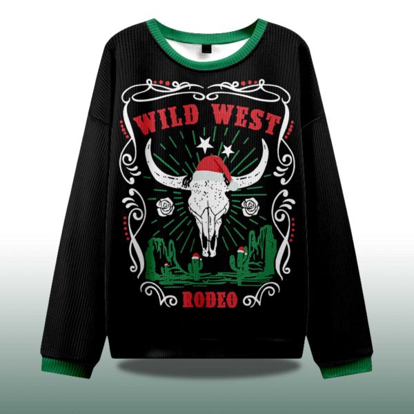 Christmas Cow Skull Ugly Christmas Sweater 2