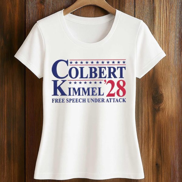 Colbert Kimmel 2028 Free Speech Under Attack Shirt 2