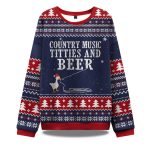 Country Music Titties And Beer Ugly Christmas Sweater
