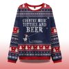 Country Music Titties And Beer Ugly Christmas Sweater 2