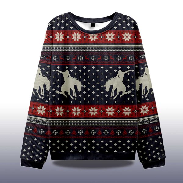 Cowboy Silhouette Ugly Christmas Sweater 2