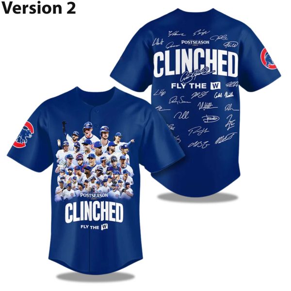 Cubs Clinched Fly The W 2025 Jersey 2