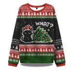 Curious Cat Christmas Ugly Sweater