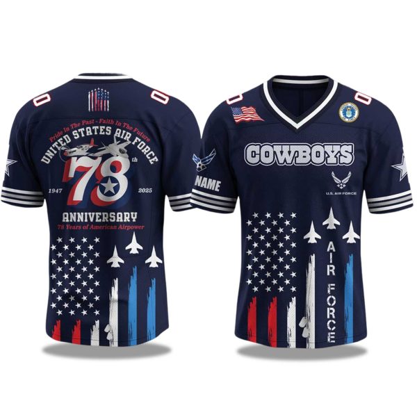 Dallas Cowboys US Air Force Birthday 2025 Jersey 1