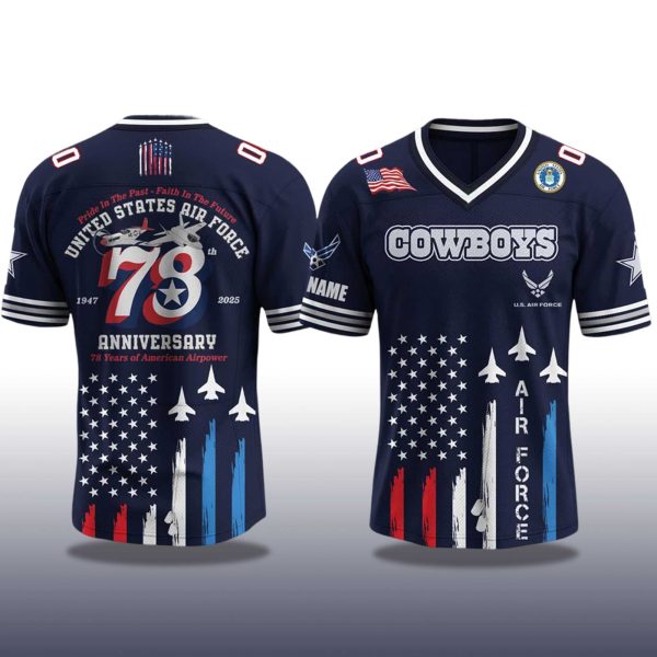 Dallas Cowboys US Air Force Birthday 2025 Jersey 2