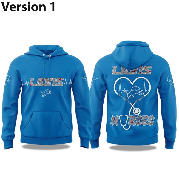Detroit Lions Nurses Appreciation 2025 Hoodie 1