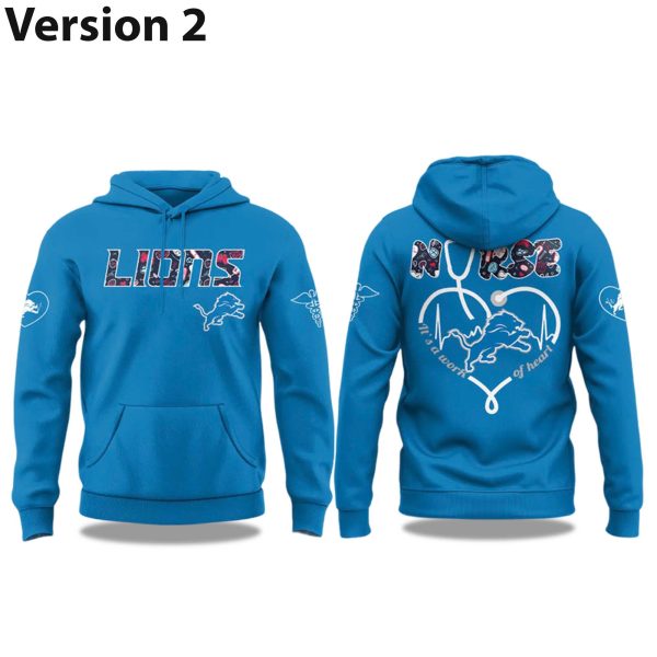 Detroit Lions Nurses Appreciation 2025 Hoodie 2