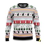 2025 Black Cat Ugly Christmas Sweater