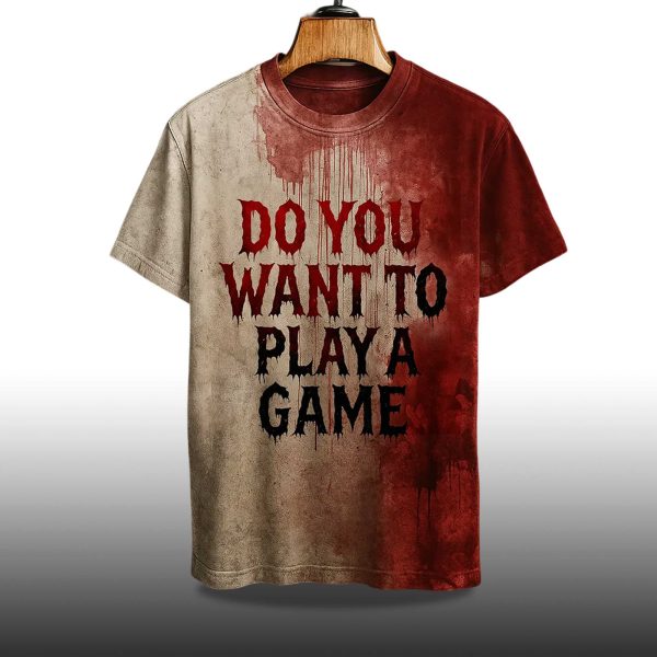Do You Want To Play a Game Bood Halloween Shirt 2