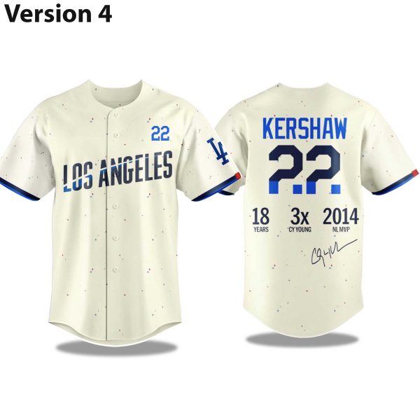 Dodgers Clayton Kershaw Thanks for the Memories 2025 Jersey
