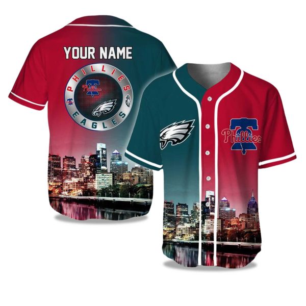 Eagles x Phillies Connect City Baseball Jersey 1