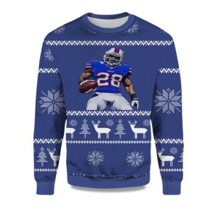2025 Latavius Murray Bills Ugly Christmas Sweater 1