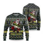 Fishing Lover Merry Fishmas Ugly Sweater 2025