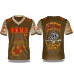 Green Bay Packers USMC 250th Birthday Night 2025 V-neck Short Sleeve Jersey