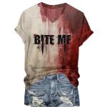 Halloween Bloody Bite Me Shirt