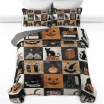 Halloween Bookish Cat All Season Bedding Set