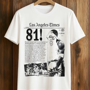 Lamar Jackson wears Kobe Bryant Los Angeles Times 81 Points Shirt 1