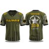 Illinois Fighting Illini 250 U.S. ARMY Football 2025 V neck Short Sleeve Jersey