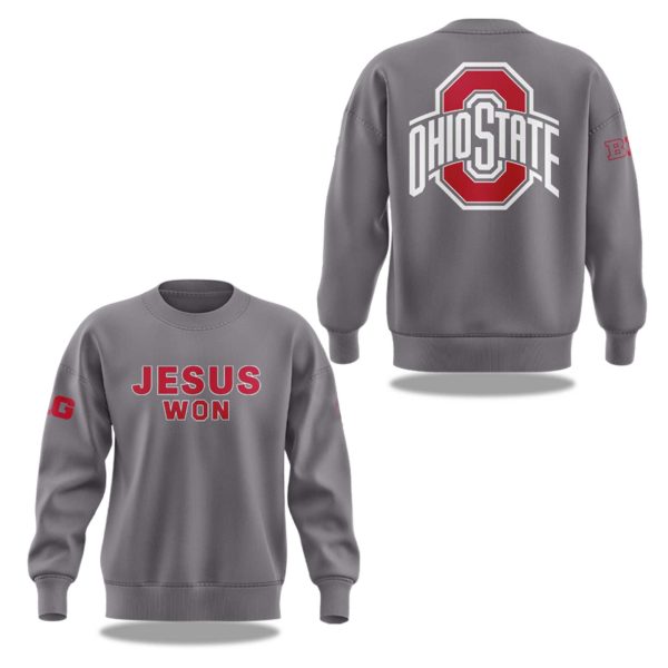 JESUS WON Ohio Buckeyes Sweatshirt
