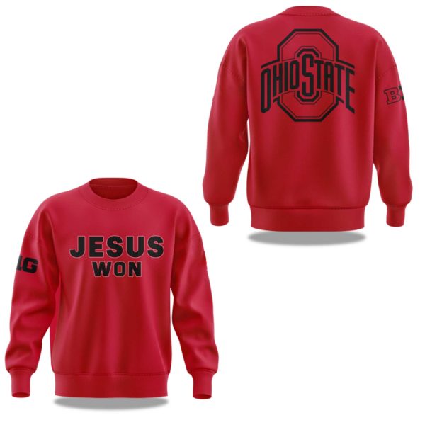 JESUS WON Ohio Buckeyes Sweatshirt
