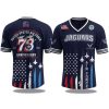Jacksonville Jaguars US Air Force Birthday 2025 V neck Short Sleeve Jersey 1