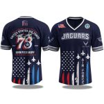 Jacksonville Jaguars U.S. Air Force Birthday 2025 V-neck Short Sleeve Jersey