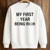 Jalen Carter Wears My First Year Being Rich Shirt
