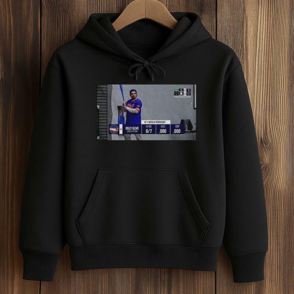 Jolly Olive 0 1 with a strikeout Baseball Shirt 4