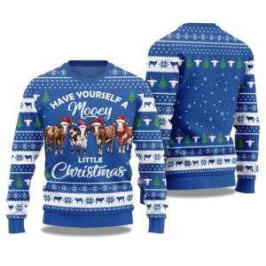 2025 Have Yourself a little Christmas Mooey Ugly Christmas Sweater 1