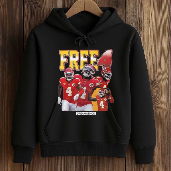 Kansas City Chiefs Rashee Rice Number 4 T Shirt 4