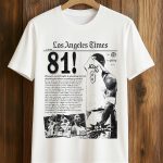 Lamar Jackson wears Kobe Bryant Los Angeles Times 81 Points Shirt
