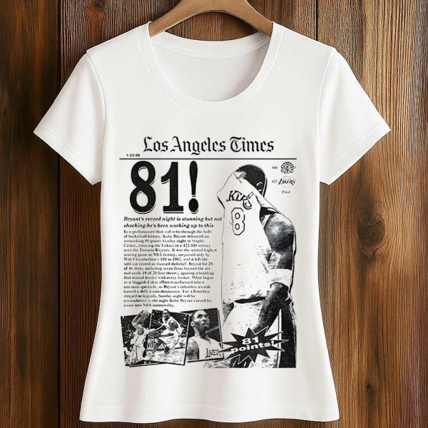 Lamar Jackson wears Kobe Bryant Los Angeles Times 81 Points Shirt 2