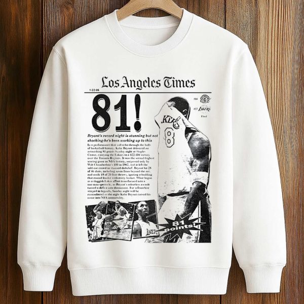 Lamar Jackson wears Kobe Bryant Los Angeles Times 81 Points Shirt 3