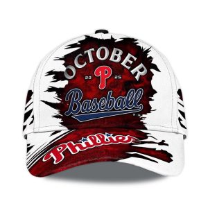 Phillies October Baseball 2025 Baseball Cap