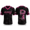 Los Angeles Chargers Breast Cancer Awareness Month Football 2025 V neck Short Sleeve Jersey 1