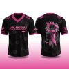 Los Angeles Chargers Breast Cancer Awareness Month Football 2025 V neck Short Sleeve Jersey 2
