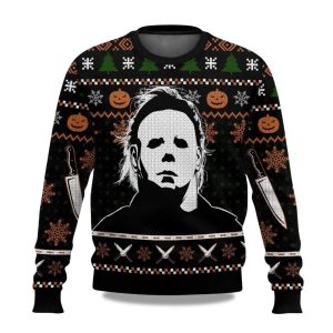 2025 Michael Myers Ugly Christmas Sweater 1
