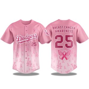 Los Angeles Dodgers Breast Cancer Awareness Jersey 2025 1