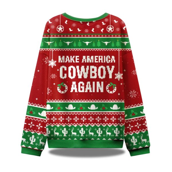 Make America Cowboy Again Ugly Christmas Sweater 2