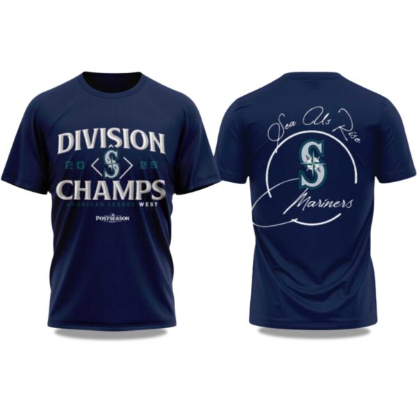 Mariners Division Champs West Sea Us Rise 2025 T Shirt 1