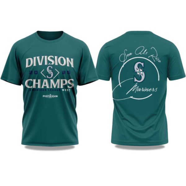Mariners Division Champs West Sea Us Rise 2025 T Shirt 2