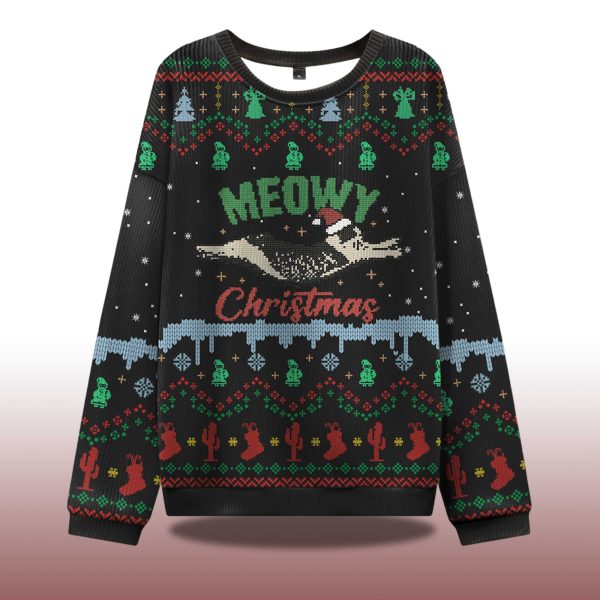 Meowy Christmas Adventure Ugly Christmas Sweater 2