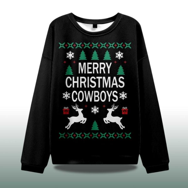 Merry Christmas Cowboys Ugly Christmas Sweater 2