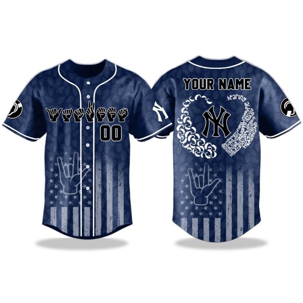 New York Yankees Deaf Hard of Hearing Awareness Day Jersey 2025 1