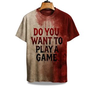 Do You Want To Play a Game Bood Halloween Shirt 1