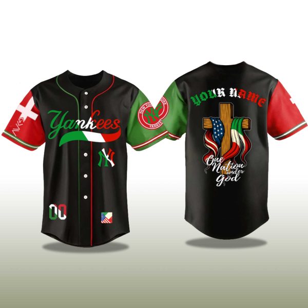 New York Yankees God One Nation Italian American Heritage 2025 Jersey 2