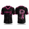 Philadelphia Eagles Breast Cancer Awareness Month V neck Short Sleeve Jersey 2025 1