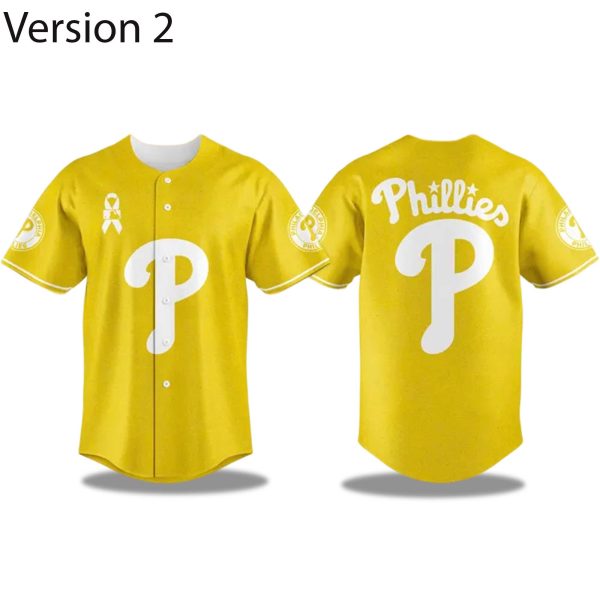 Philadelphia Phillies Nemours Childhood Cancer Awareness Night 2025 Jersey