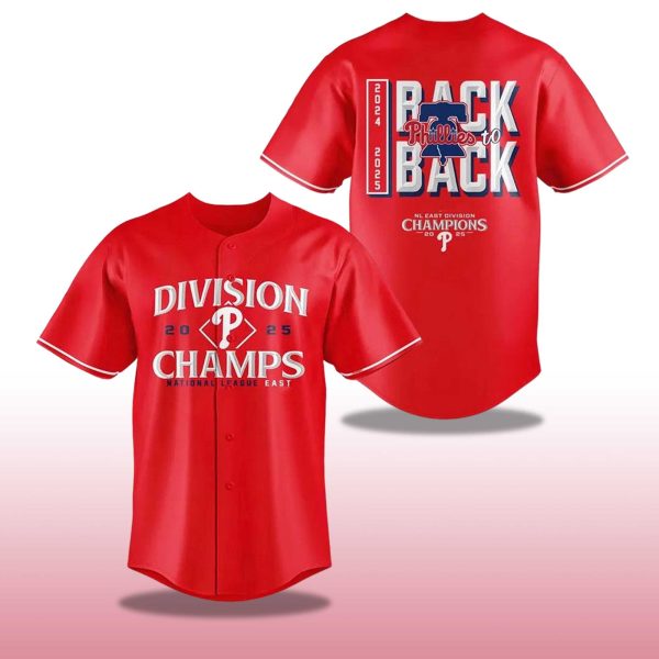 Phillies NL East Division Champs 2025 Jersey