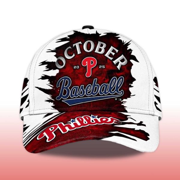 Phillies October Baseball 2025 Baseball Cap
